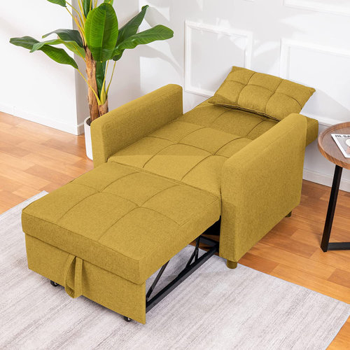 Ebern Designs Culliton Twin 36.4'' Wide Sewn Pillow Back Futon Chair